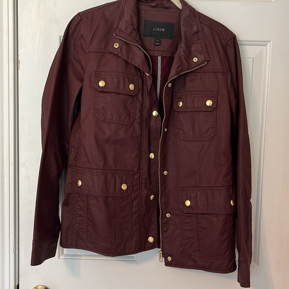 J. Crew Maroon Field Jacket Size Small - Picture 3 of 6